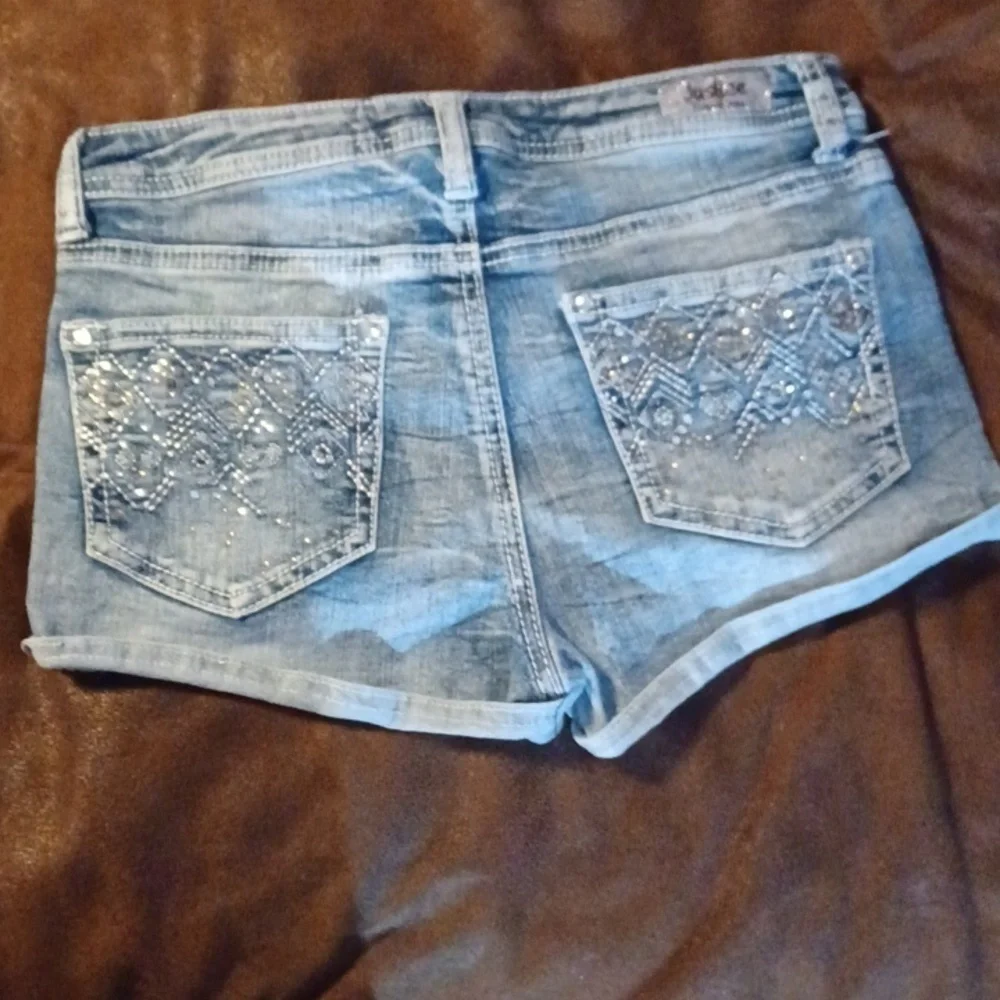 JUSTICE PREMIUM  JEANS SHORTS, SIZE 10 1/2.